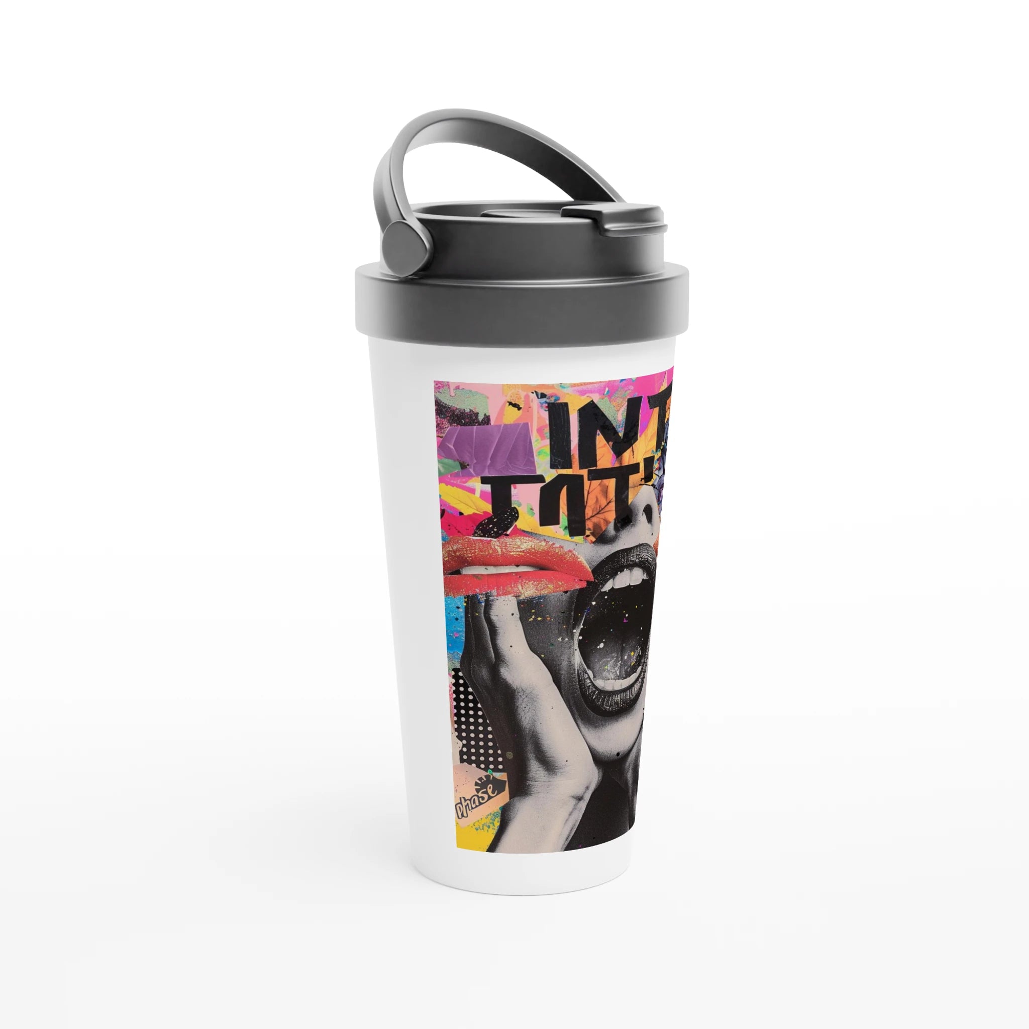 „LOUD IS MY GENDER“ – Queere Pop-Art-Thermotasse aus Edelstahl, 15oz