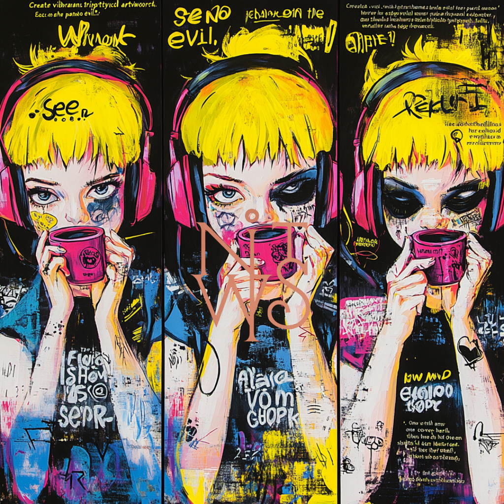 "Neon Rebels: The 'See No Evil' Triptychs"