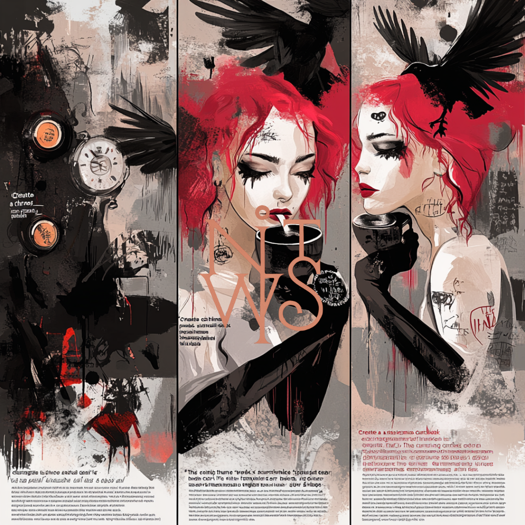 "Gothic Mornings: The Raven & The Coffee"