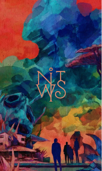 "Wo Feuer auf Wasser trifft: Eine Reise durch surreale Landschaften" – Digitaler Kunstdruck