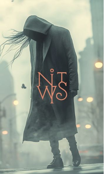 "Faceless Wanderers: Echos in the Fog" – Digitaler Kunstdruck