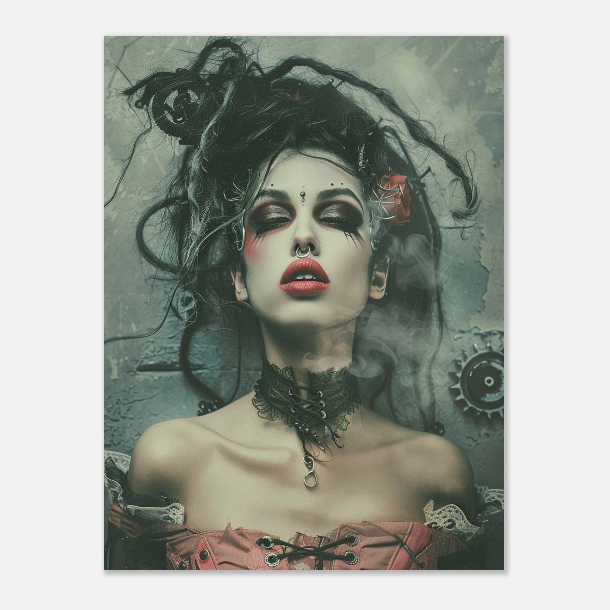 „Gears & Glam – Dark Fantasy Art Print“