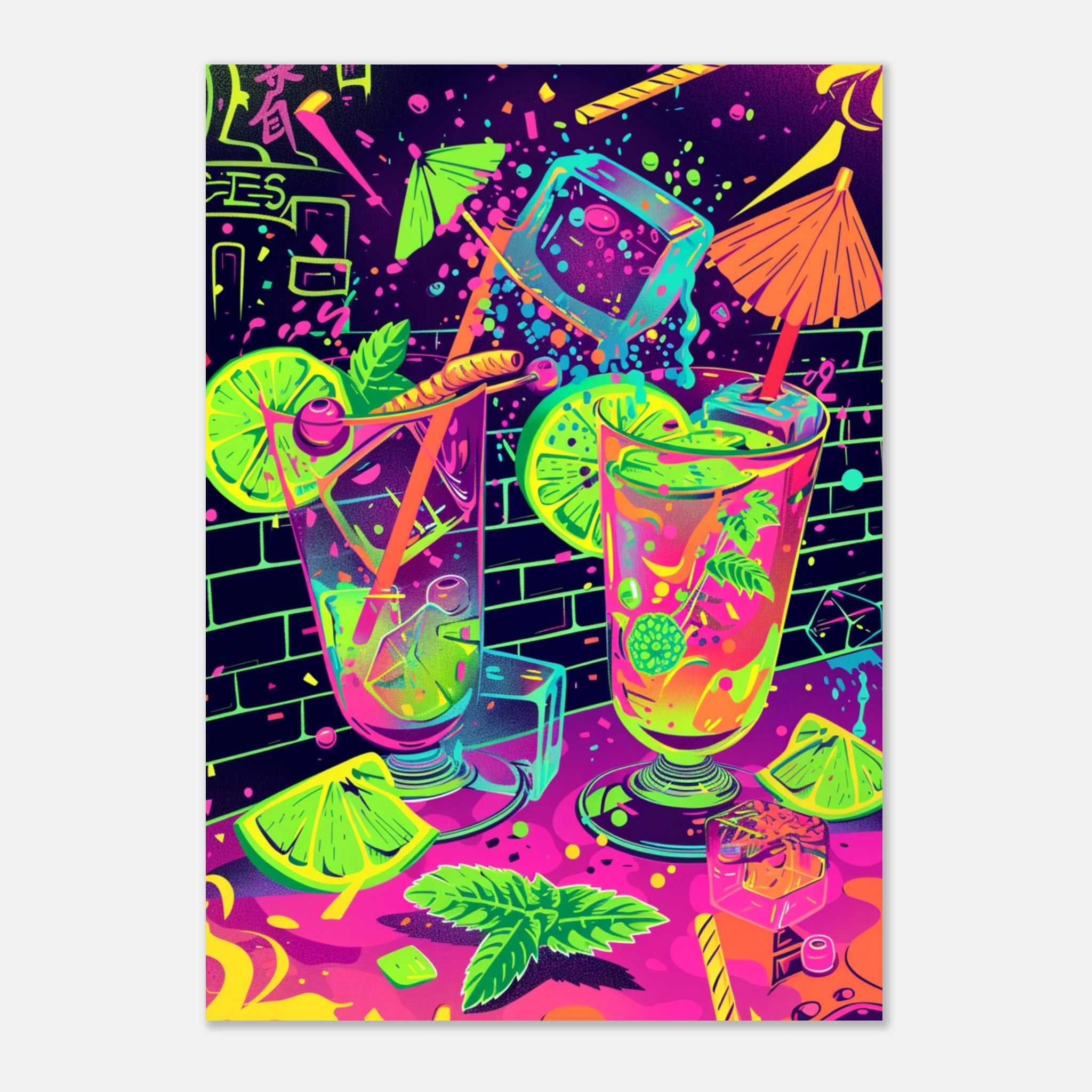Neon Cocktail Chaos – Die Party hängt an deiner Wand