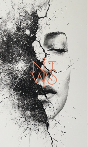 "Shattered Serenity: Die Schönheit im Bruch" – Digitaler Kunstdruck