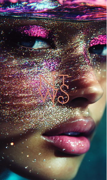 "Aqueous Dreams: Ein Bad in flüssigem Licht" – Digitaler Kunstdruck