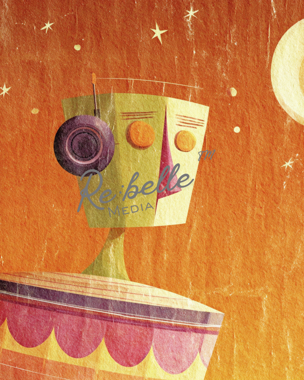 "Golden Hour Grooves: A Retro Reverie" Drück Play für deine Wände