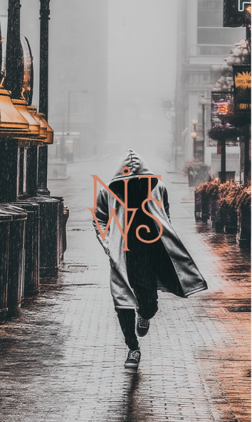 "Urban Elegies: Reflexionen in Orange & Grau" – Digitaler Kunstdruck