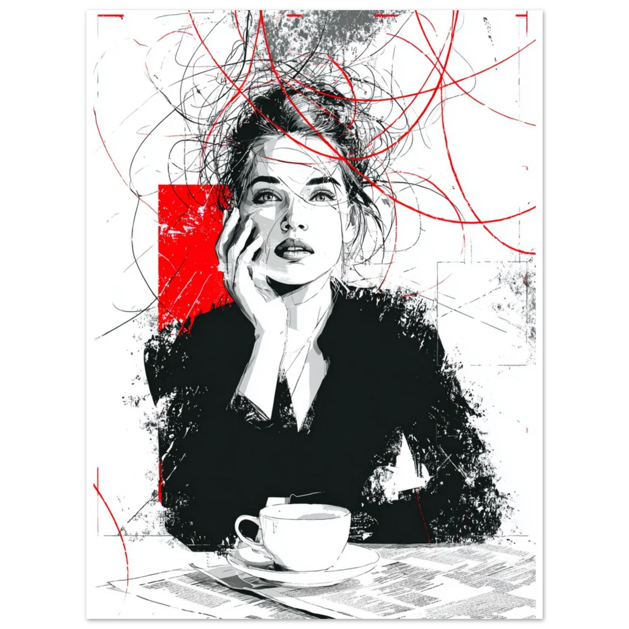 🖤 RE:BELLE™ Print „Kaffee. Chaos. Klarheit.“