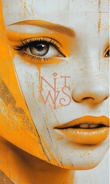 "GOLDEN MUSE: Eine Studie in Textur und Licht" – Digitaler Kunstdruck