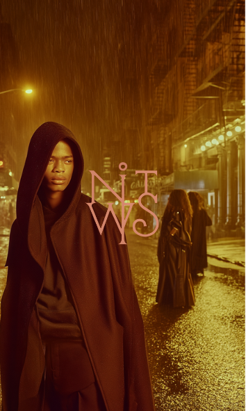 "Nocturnal: Elegie für die regennasse Stadt" – Digitaler Kunstdruck