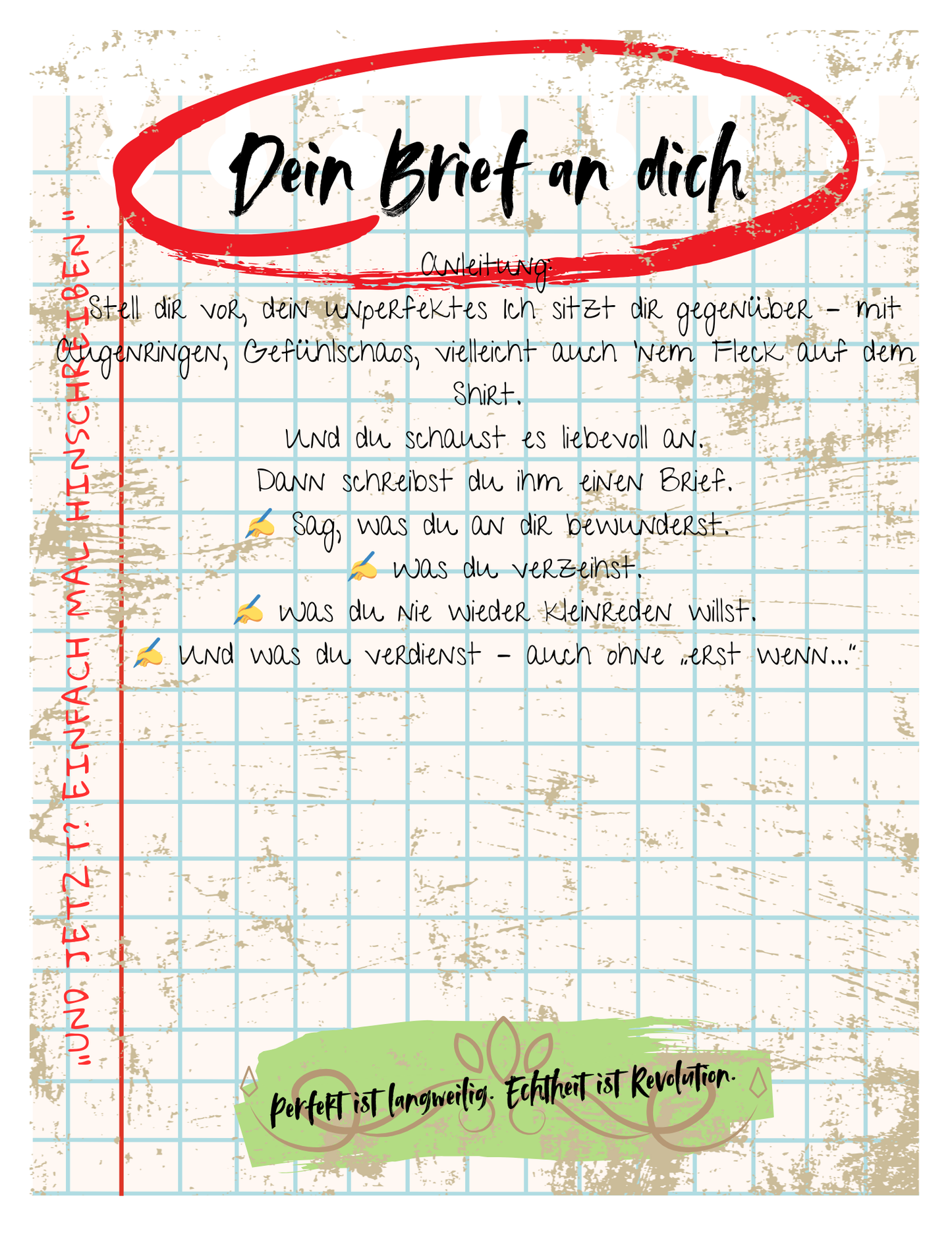 Scheiß auf Perfekt – Dein Workbook für radikale Selbstakzeptanz (Digitaler Download, PDF)