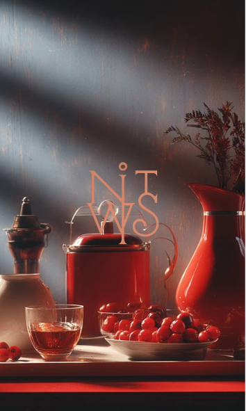 "Nocturne in Rot: Szenen aus einem wachen Traum" – Digitaler Kunstdruck