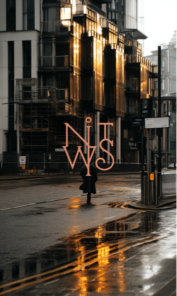 "Urban Monks: Eine Studie in Stille und Silhouette" – Digitaler Kunstdruck