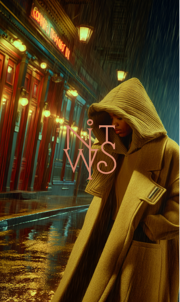 "Nocturnal: Elegie für die regennasse Stadt" – Digitaler Kunstdruck