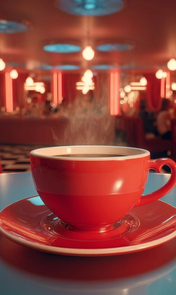 "Americana Dreamscapes: Eine Reise in Rot & Türkis" – Sofortiger Digitaler Kunstdruck