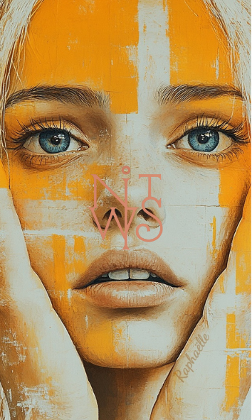 "GOLDEN MUSE: Eine Studie in Textur und Licht" – Digitaler Kunstdruck