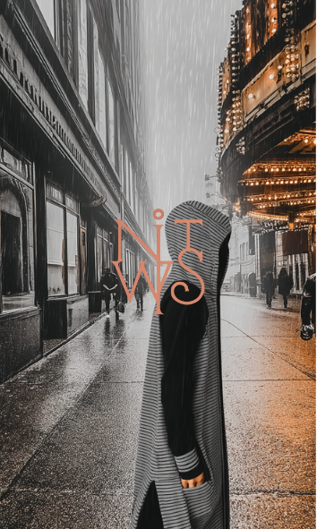 "Urban Elegies: Reflexionen in Orange & Grau" – Digitaler Kunstdruck