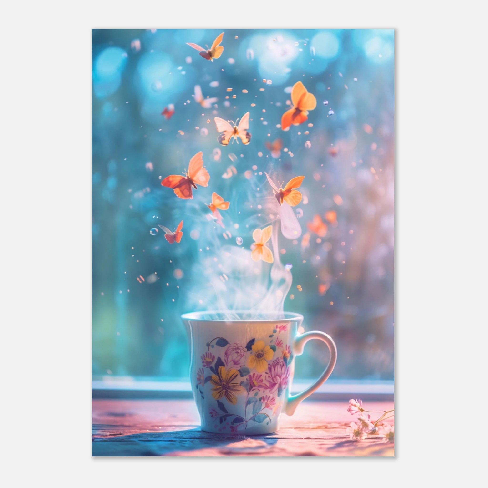 Schmetterlingszauber am Morgen – Pastell-Poster für Träumer:innen