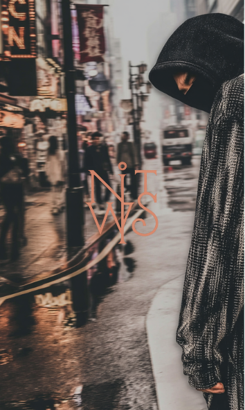 "Urban Elegies: Reflexionen in Orange & Grau" – Digitaler Kunstdruck