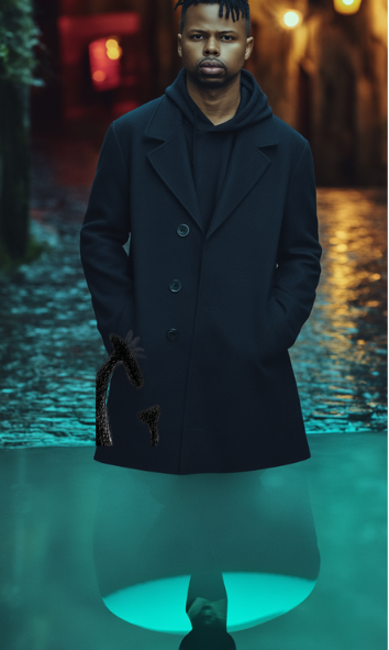 "Nocturnal: Elegie für die regennasse Stadt" – Digitaler Kunstdruck