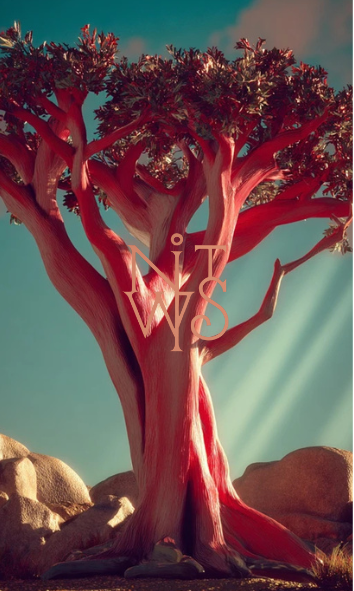 "Americana Dreamscapes: Eine Reise in Rot & Türkis" – Sofortiger Digitaler Kunstdruck