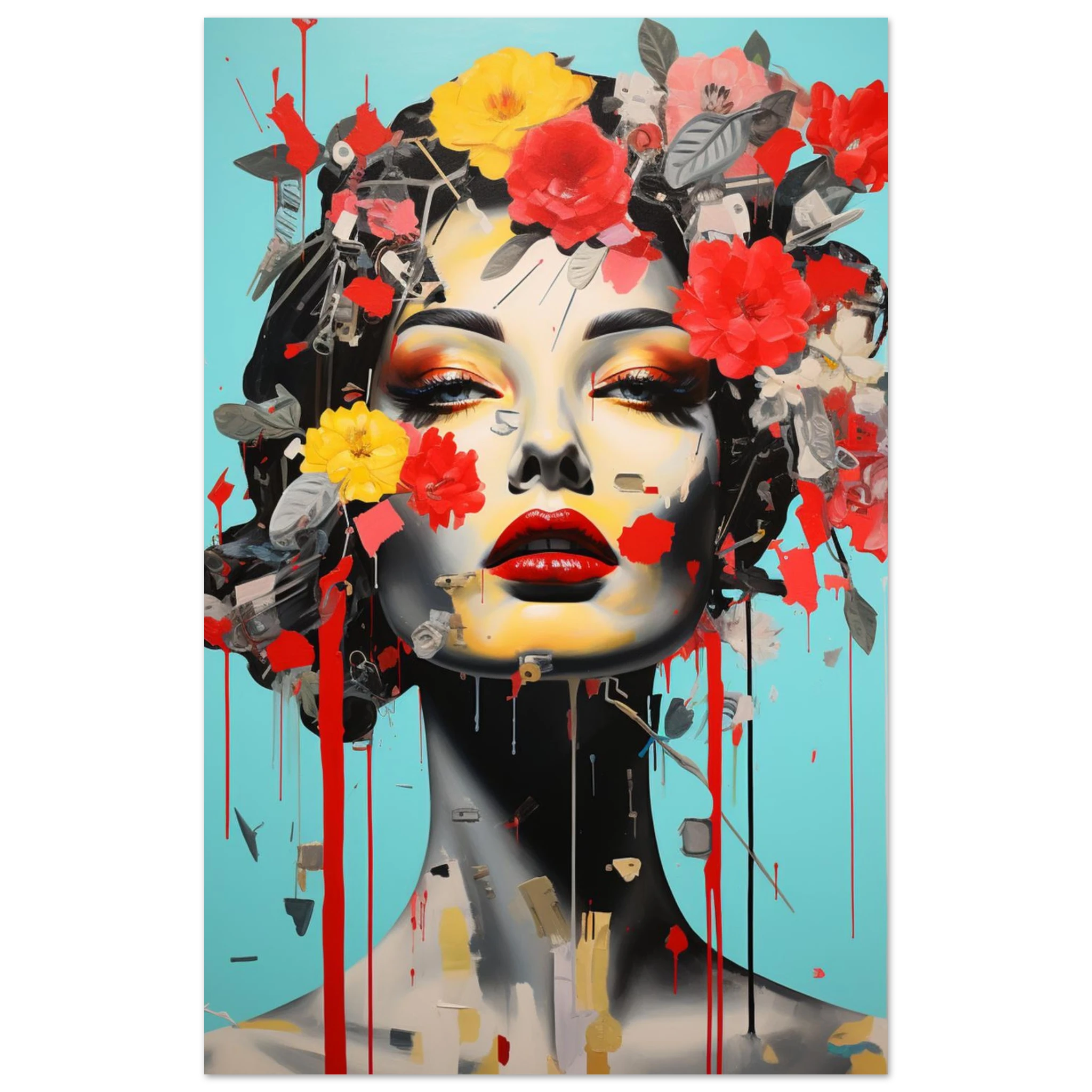 Bloom & Break – Feministisches Art-Print mit Blumen & Power