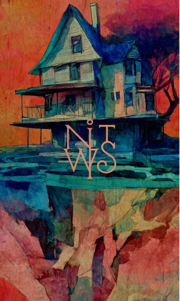 "Wo Feuer auf Wasser trifft: Eine Reise durch surreale Landschaften" – Digitaler Kunstdruck