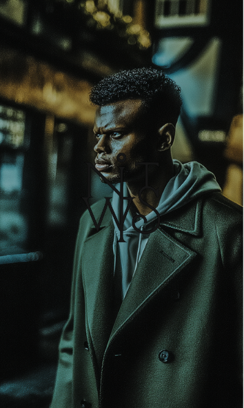 "Nocturnal: Elegie für die regennasse Stadt" – Digitaler Kunstdruck