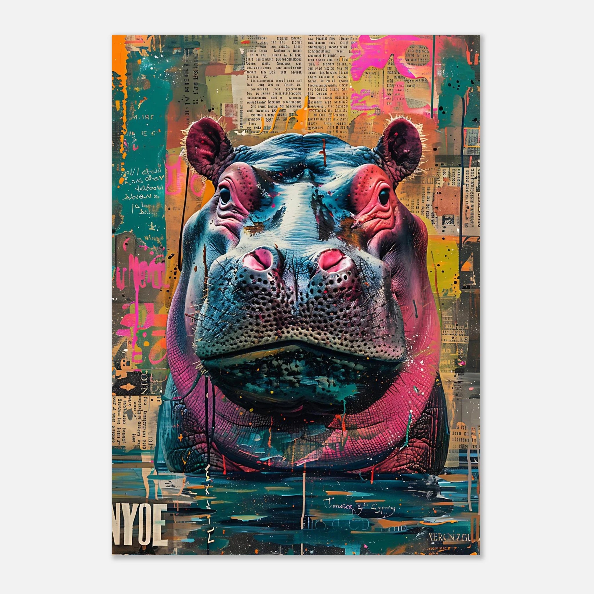 Hippo Graffiti Art