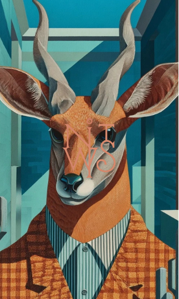 "Terra-Cotta Träume: Eine surreale Reise in Orange & Türkis" – Digitaler Kunstdruck