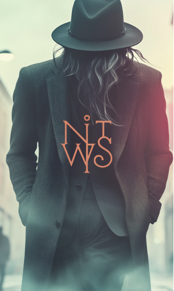 "Der Fremde in der Stadt: Eine Neo-Noir-Fantasie" – Digitaler Kunstdruck