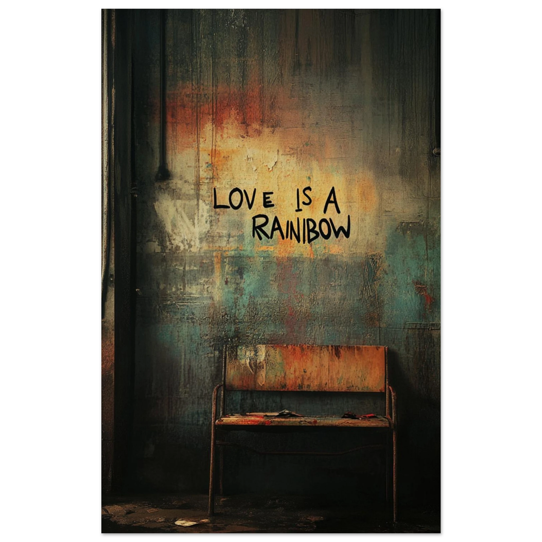 Love is a Rainbow – Urban Wall Art  | Queere Message trifft Street-Vibe