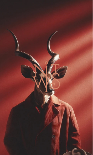 "Nocturne in Rot: Szenen aus einem wachen Traum" – Digitaler Kunstdruck