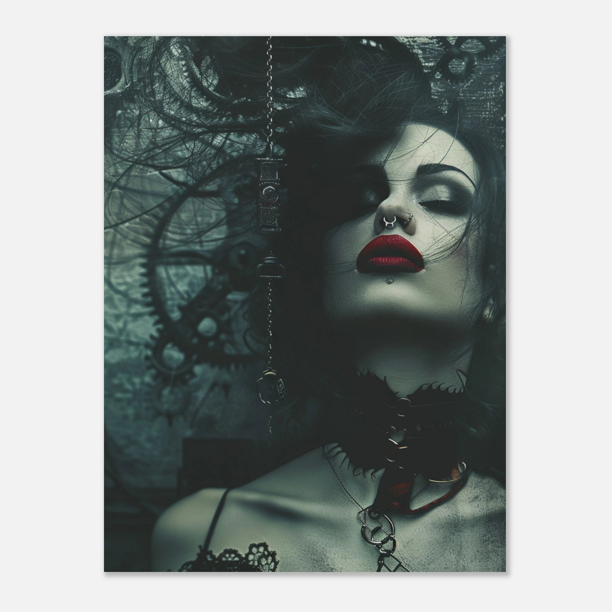 „Time Machine Heart – Viktorianische Vision in Schwarz“