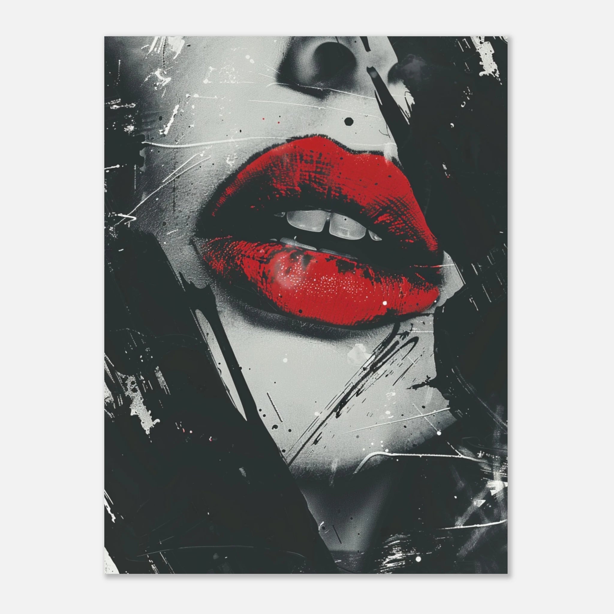 „Bold Lips – Urban Pop Art Kussmund als Digital Print“