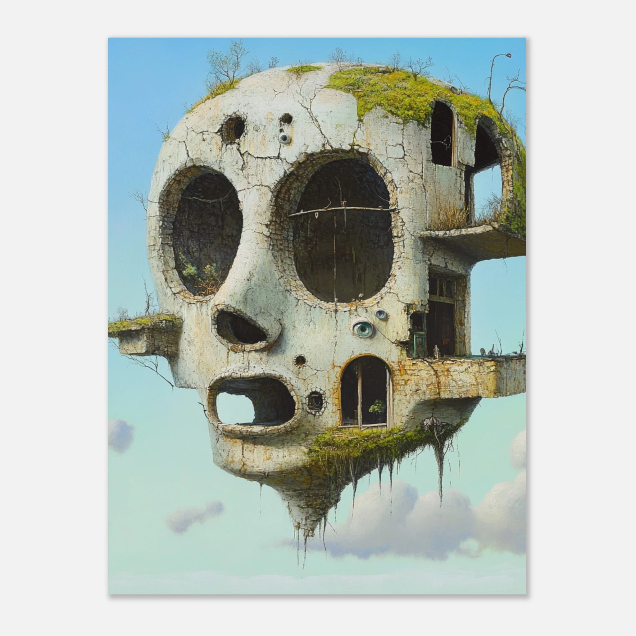 Floating Skullscape – Verlassene Träume in Beton und Moos