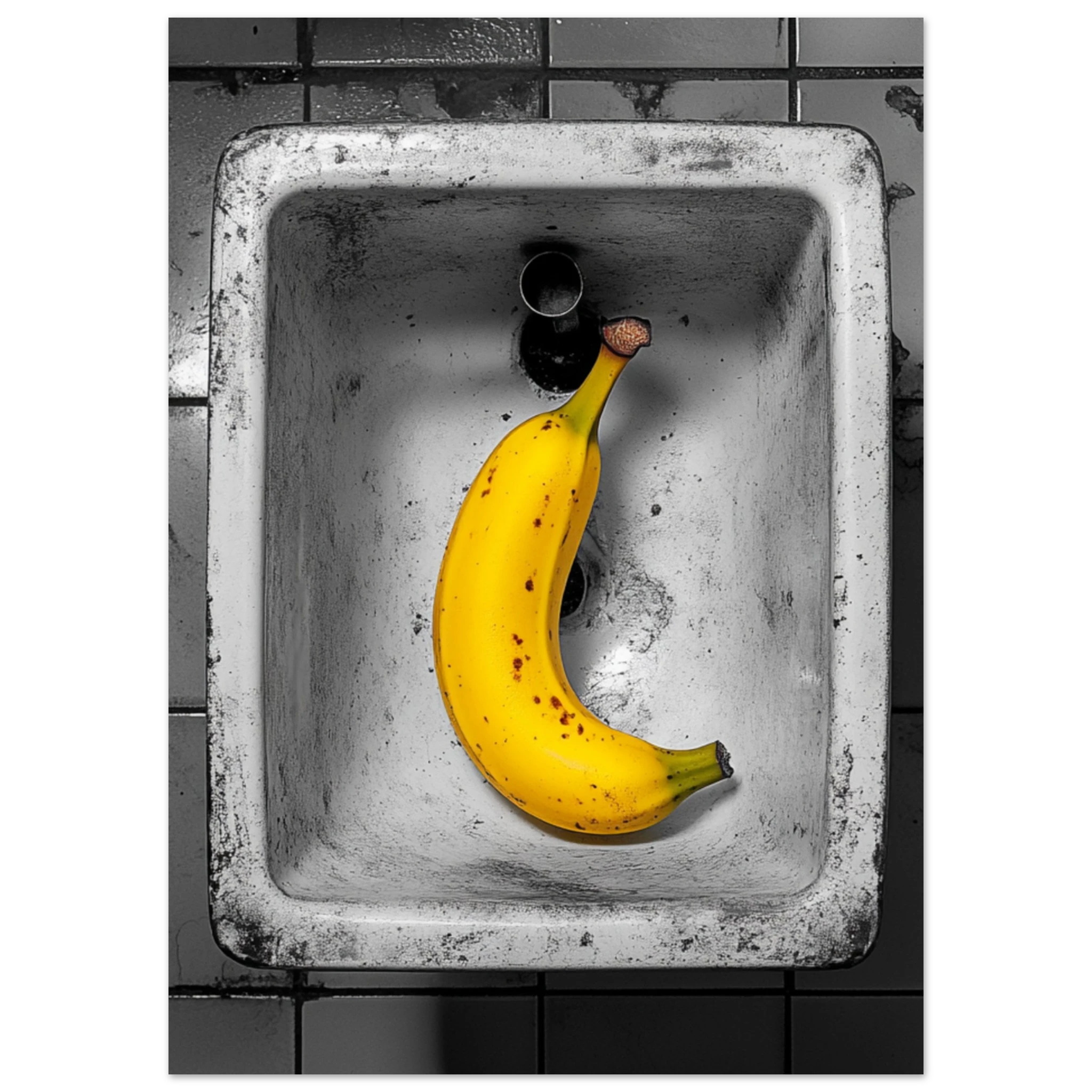 „Wasch dich selbst, Gesellschaft“ – Banane im Becken