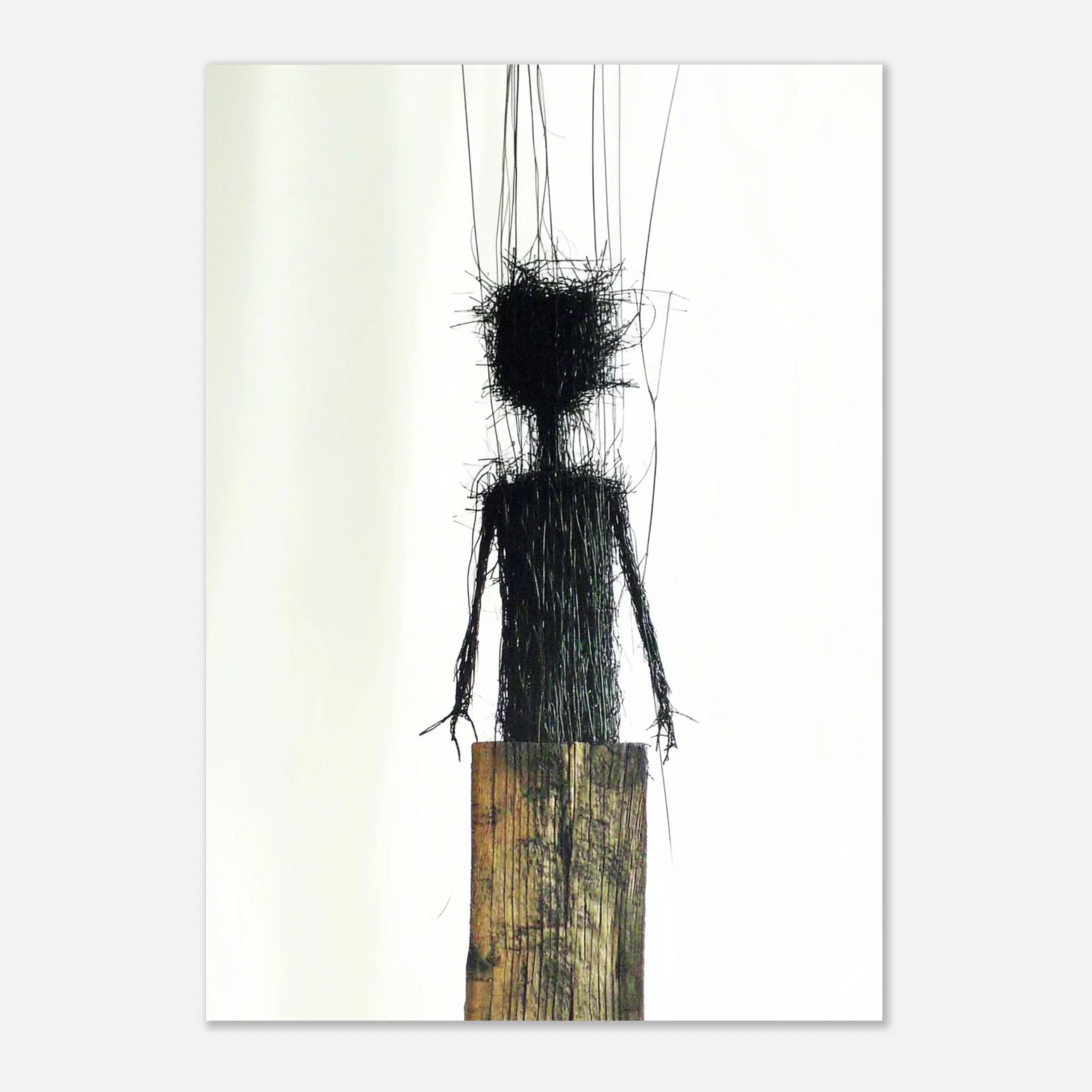 "Faden der Kontrolle – Minimalistische Marionetten-Silhouette"