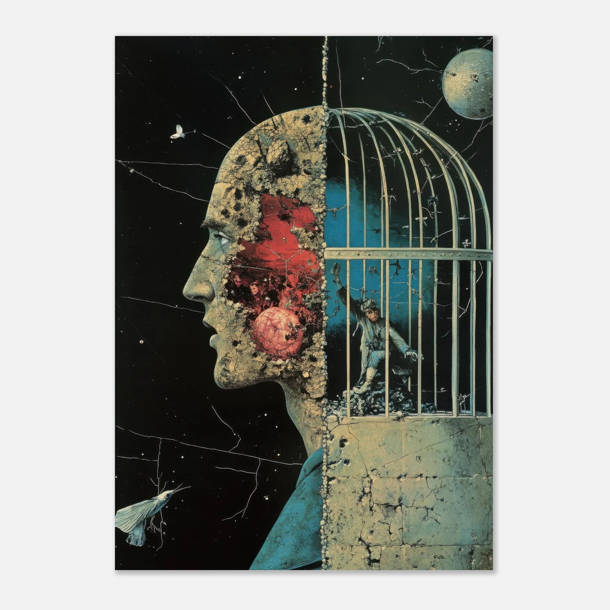 „Surrealistische Kunst – Gefangenschaft und Selbstkonflikt“