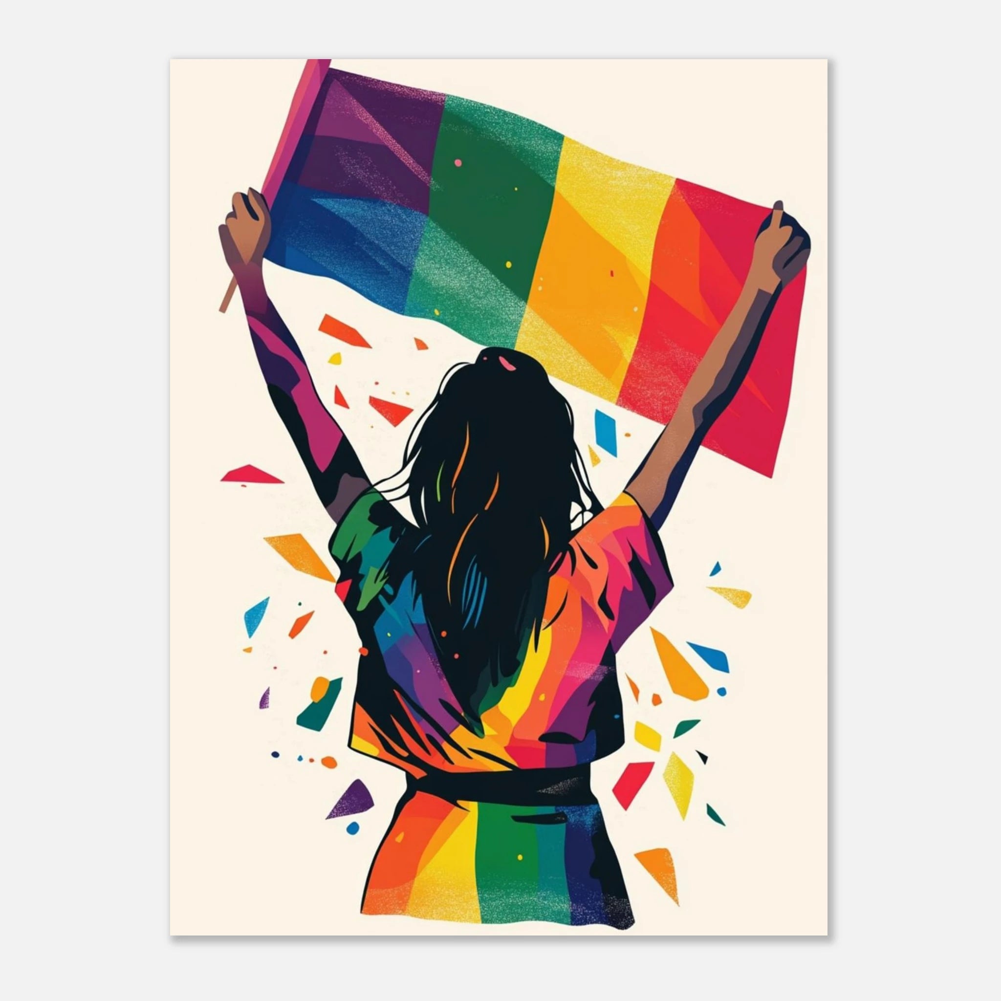 Raise the Flag – Pride Poster Print (A2 Druck) | Sichtbarkeit. Protest. Kunst.