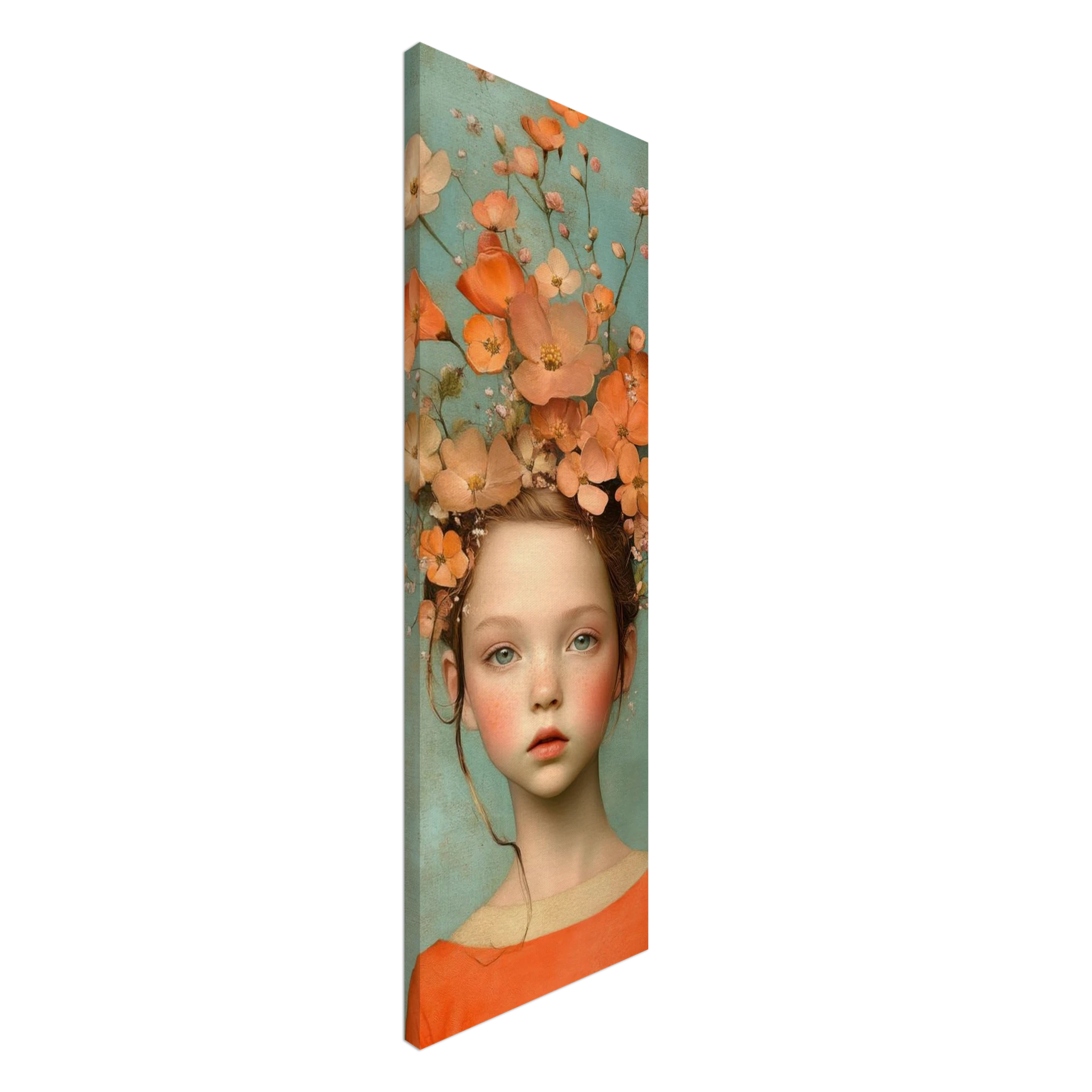 Porträt mit Blumen
